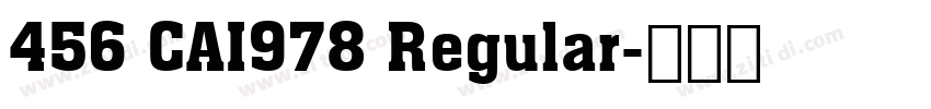 456 CAI978 Regular字体转换